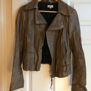 June 100% genuine leather jacket, XS